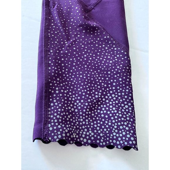 Lululemon 6 Tight Stuff Reflective Dots Scallop Ankle Purple - Picture 3 of 16